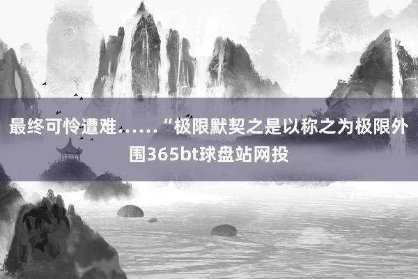 最终可怜遭难……　　“极限默契之是以称之为极限外围365bt球盘站网投