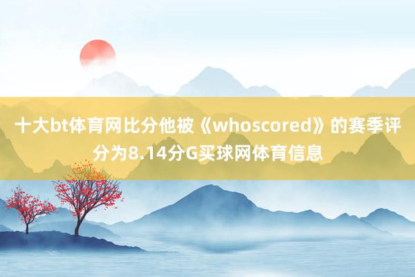 十大bt体育网比分他被《whoscored》的赛季评分为8.14分G买球网体育信息