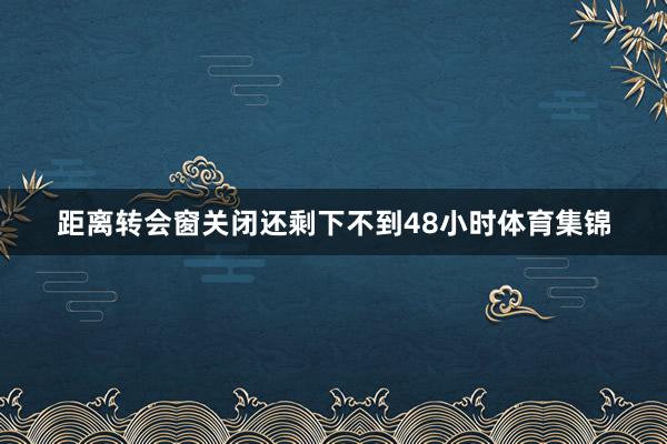 距离转会窗关闭还剩下不到48小时体育集锦